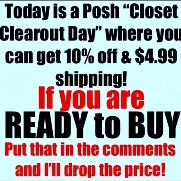 POSHMARK Closet Clear Out Today 10% or More - Picture 1 of 1